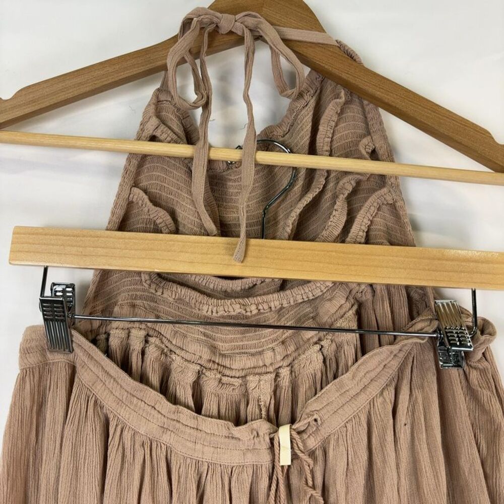 Free People tan Maxi Halter Dress - Picture 3 of 7